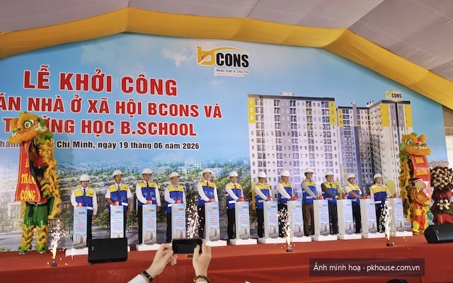 Lễ khởi công dự án nhà ở xã hội và trường học ngày 19/6/2026 dự án Bcons City Life Nhà Ở Xã Hội
