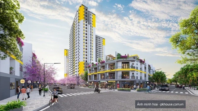 Thiết kế kiến trúc nhà phố dự án Bcons City Life Nhà Phố