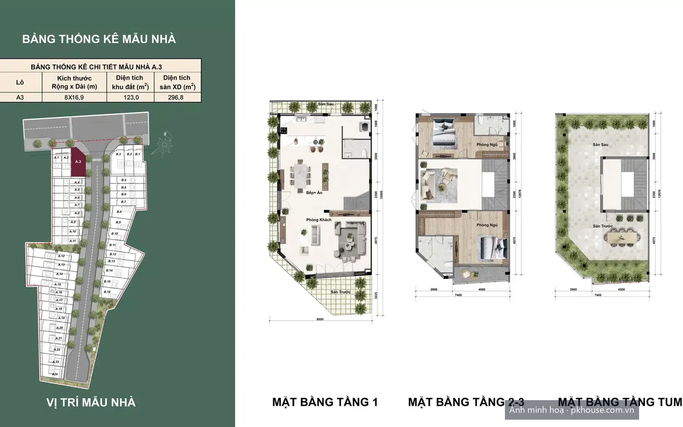 Thiết kế mẫu căn góc A3 dự án Bcons Eden Park