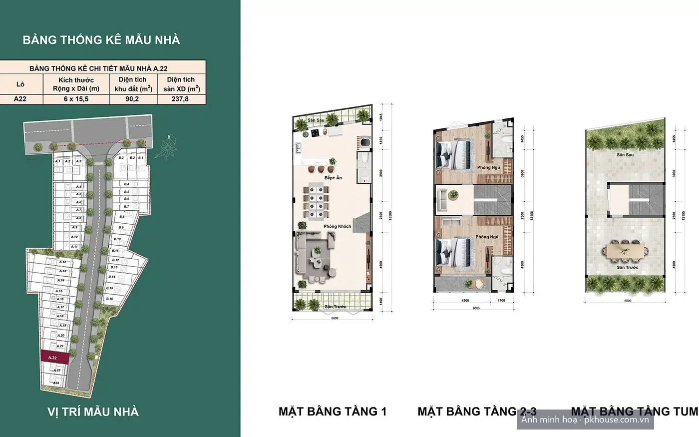 Thiết kế mẫu căn thường A22 dự án Bcons Eden Park