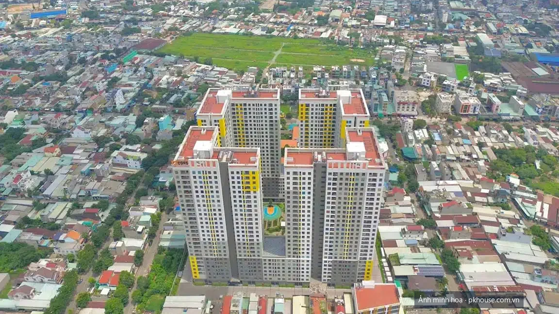 Phối cảnh tổng thể bốn block dự án Bcons Garden
