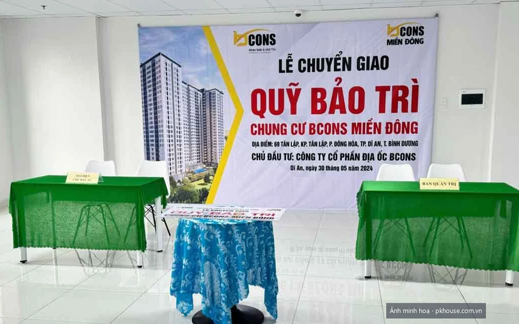 Lễ bàn giao quỹ bảo trì cho cư dân năm 2024 dự án Bcons Miền Đông
