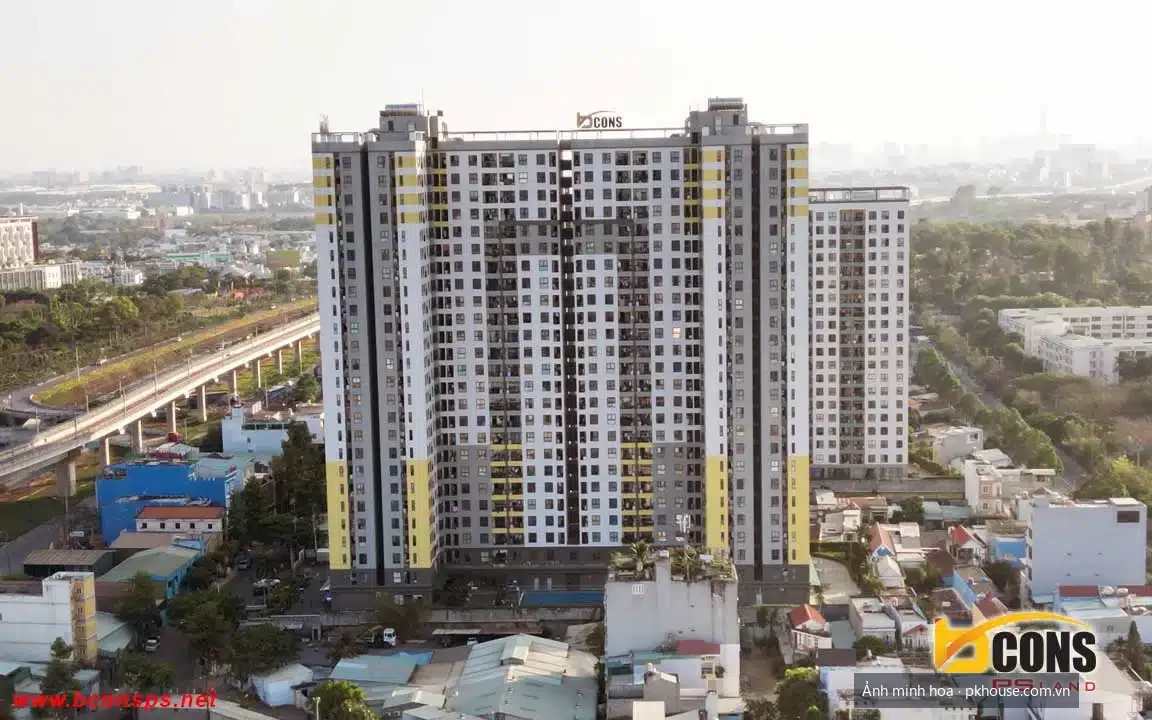 Ảnh thực tế dự án đã bàn giao, chụp 3/2024 dự án Bcons Miền Đông