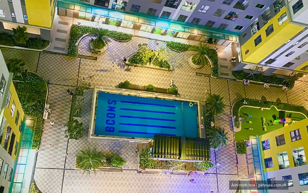 Ảnh thực tế cảnh quan nội khu dự án Bcons Plaza