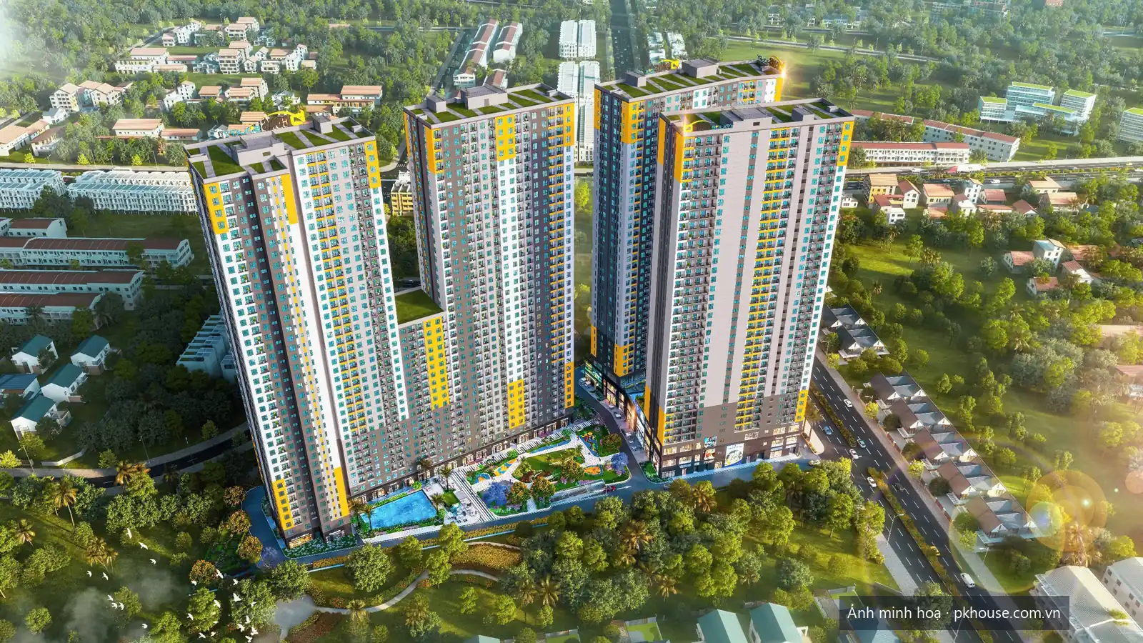 Phối cảnh tổng thể dự án dự án Bcons Solary