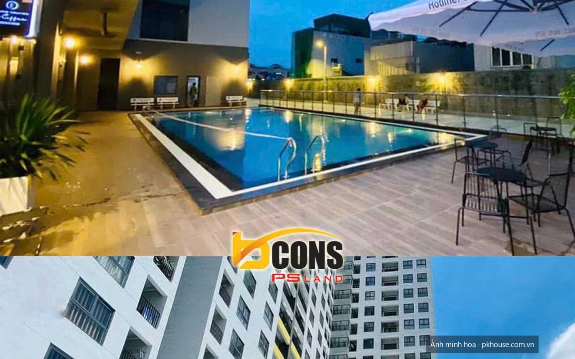 Ảnh thực tế hồ bơi nội khu dự án Bcons Suối Tiên