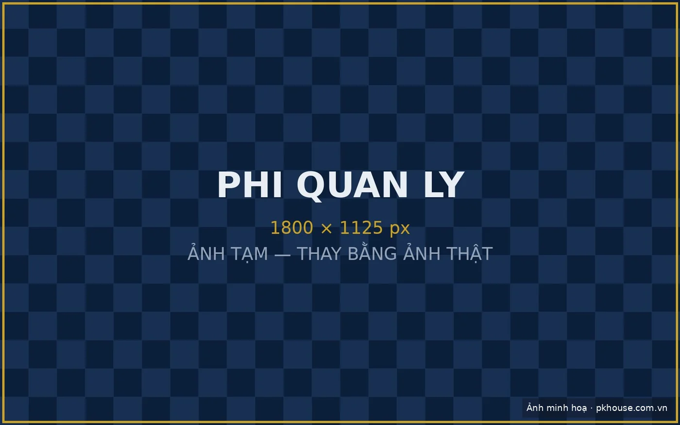 Bảng thông báo phí quản lý chung cư tại sảnh tòa nhà